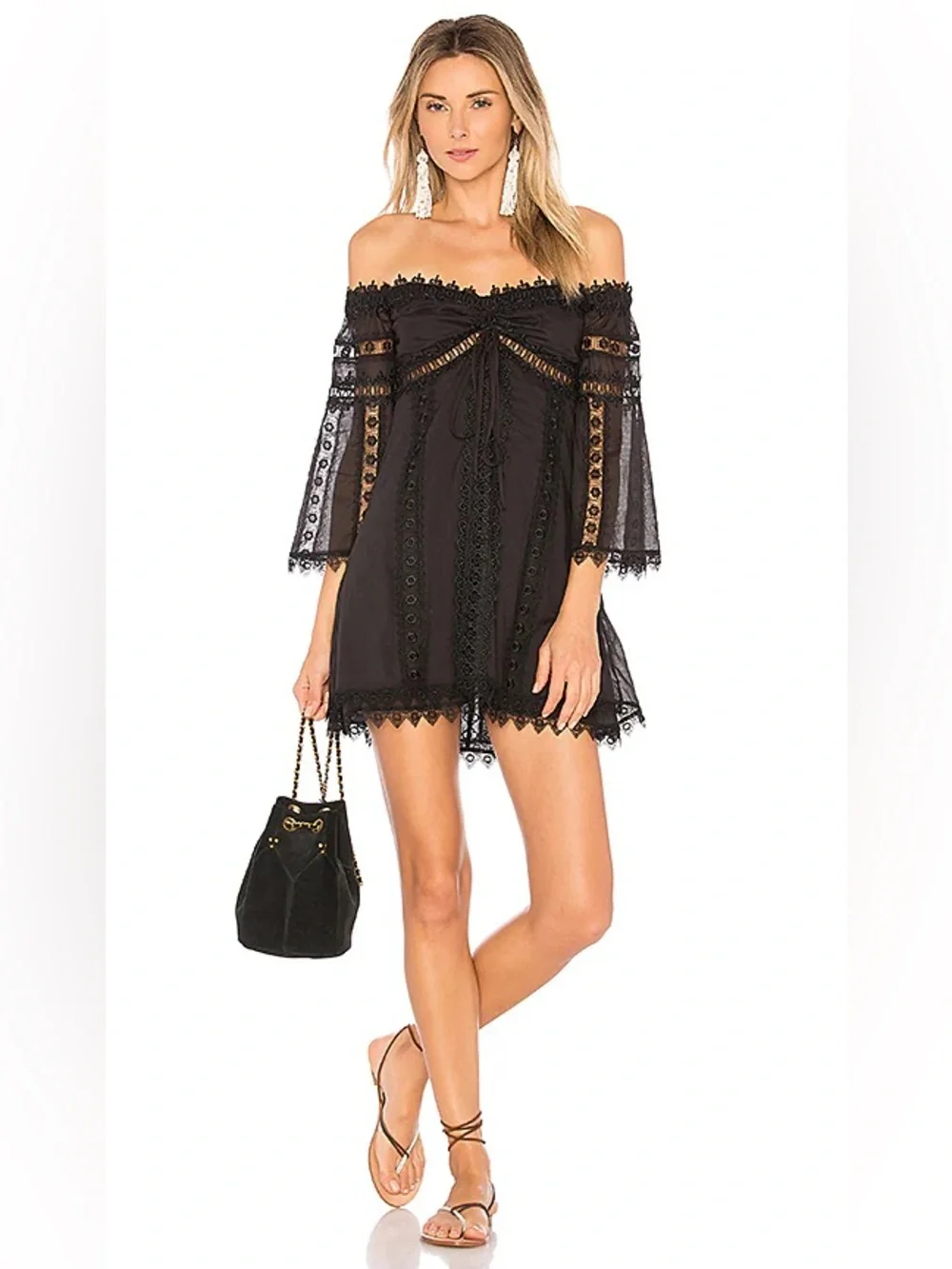 NEW Charo Ruiz Campana black dress m